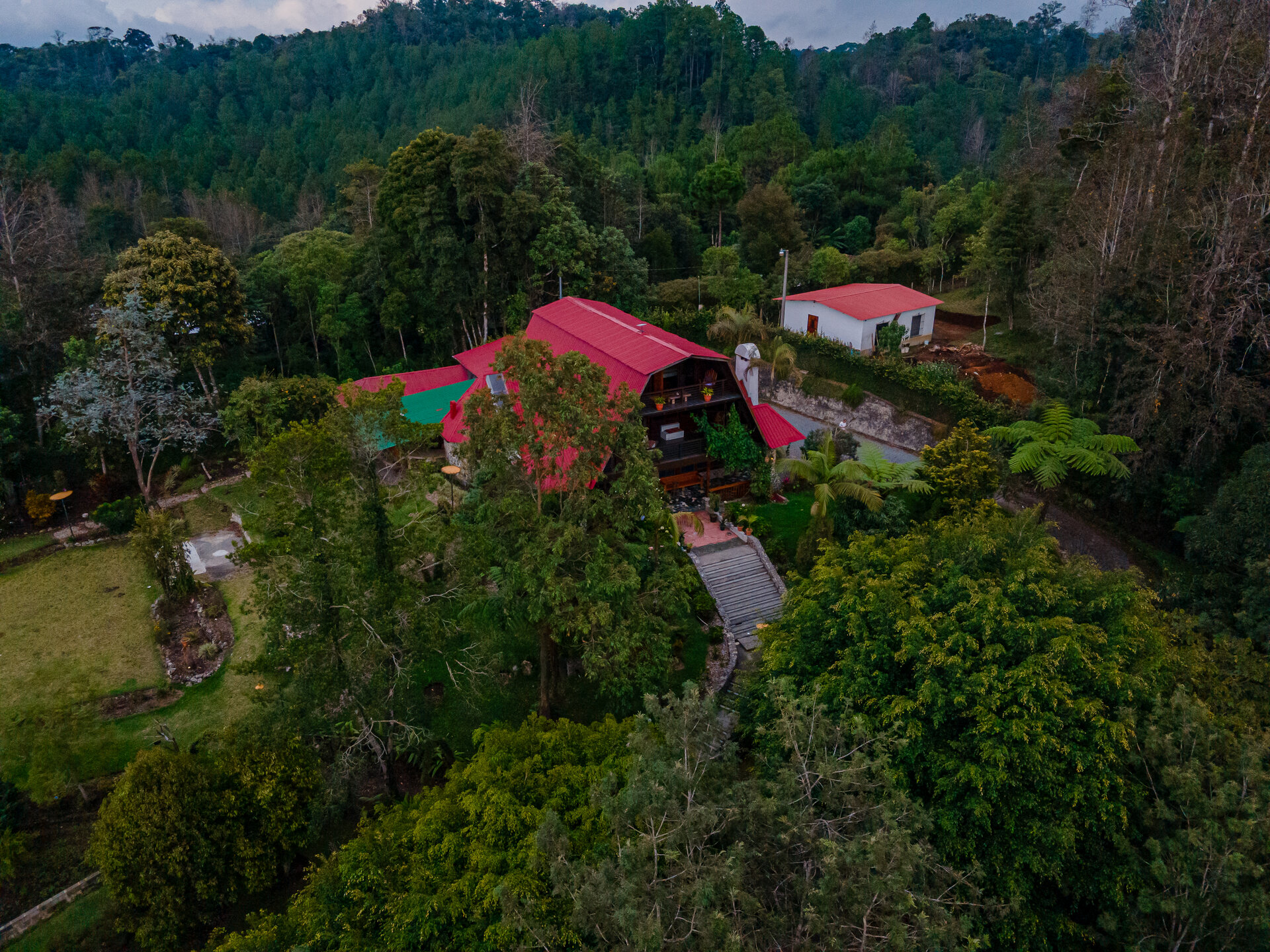 Vista aérea de la propiedad